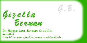 gizella berman business card